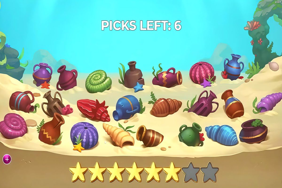 Screen with underwater objects