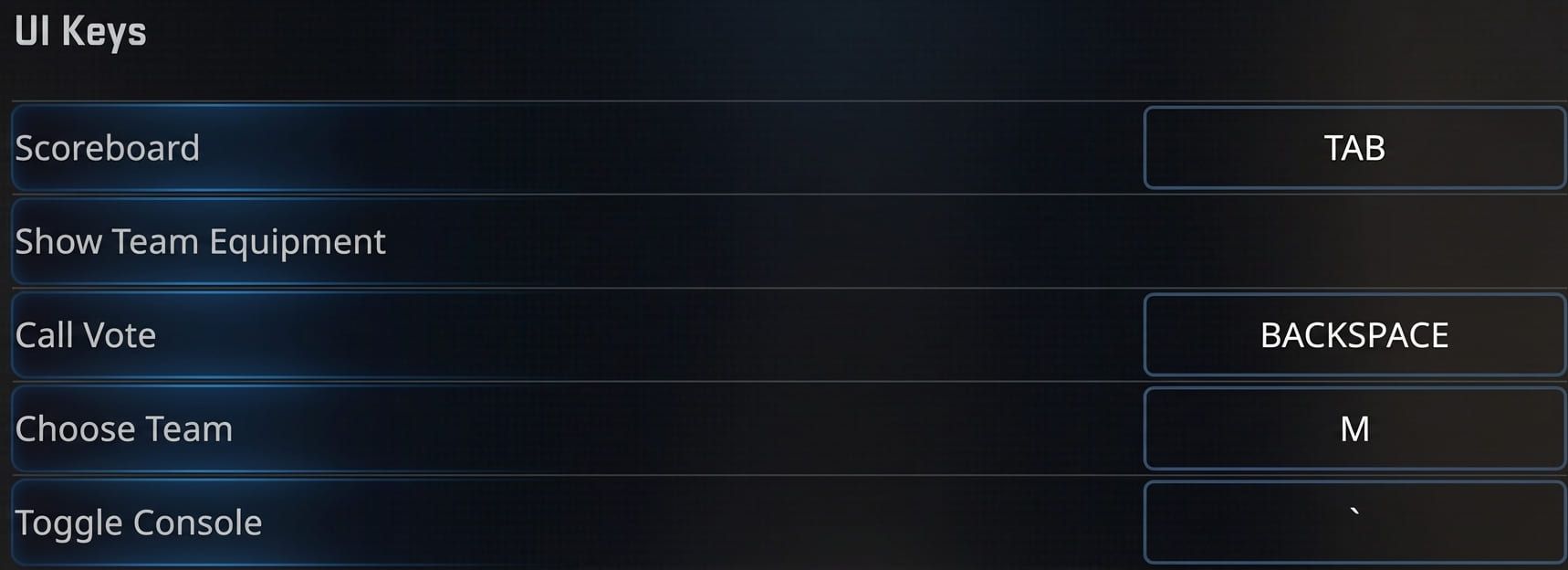 UI Keys