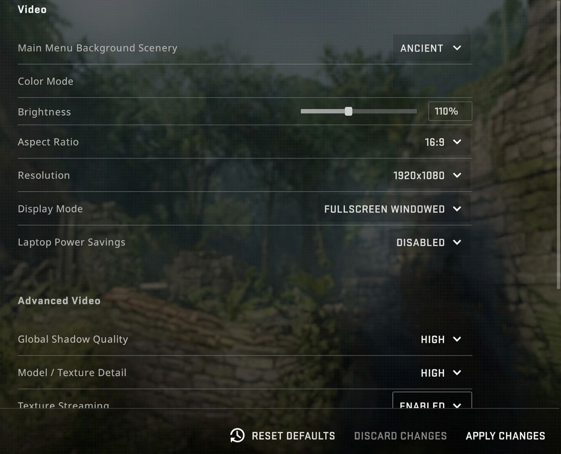 Setting Display Mode to Fullscreen