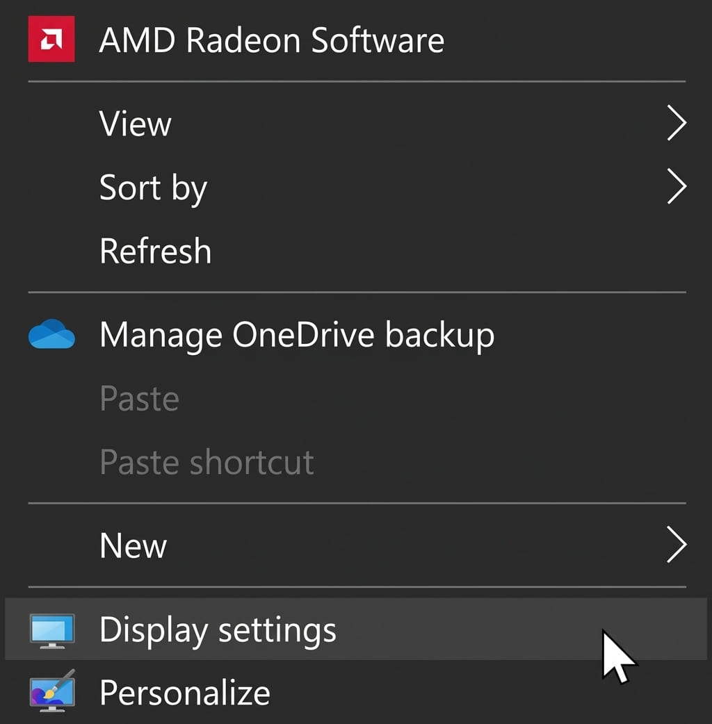 Choosing display settins