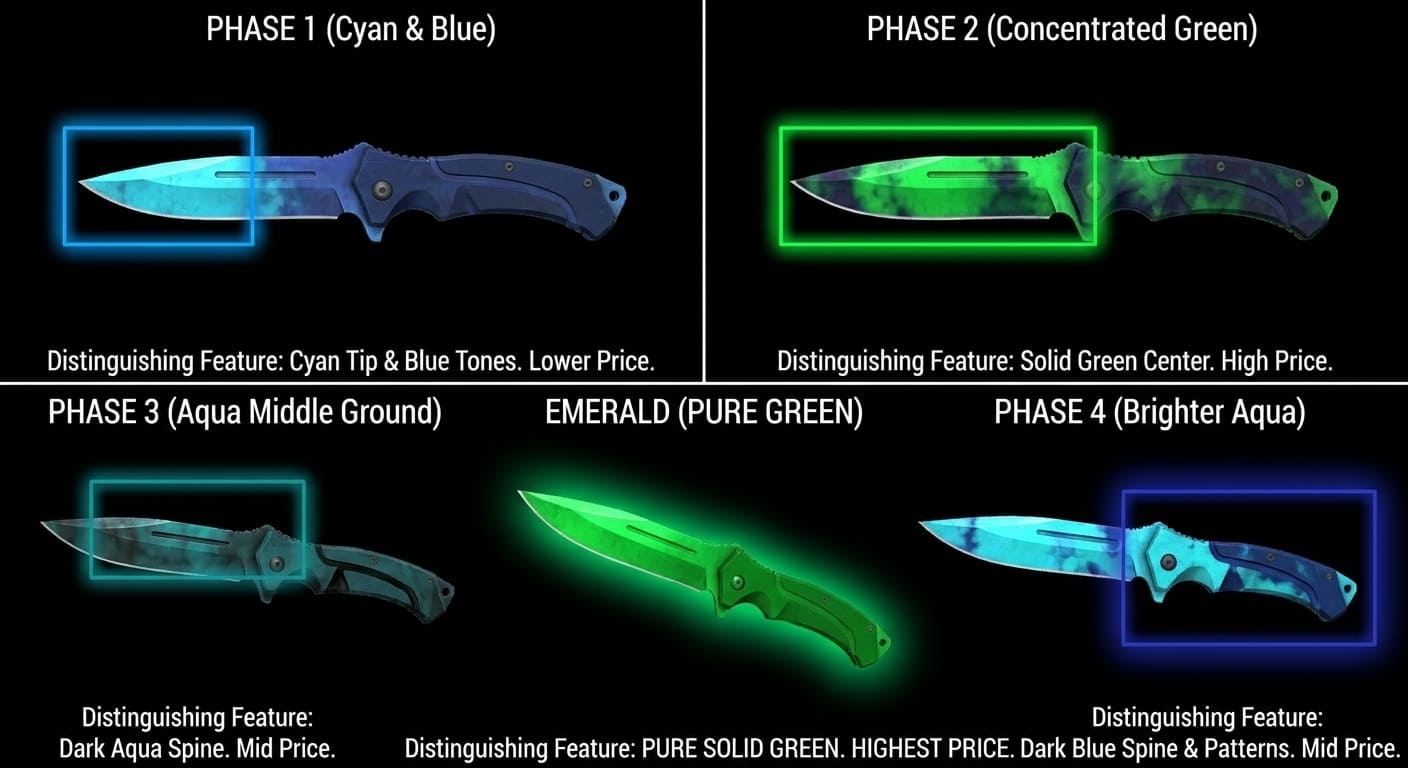 All Gamma Doppler Phases side-by-side comparison