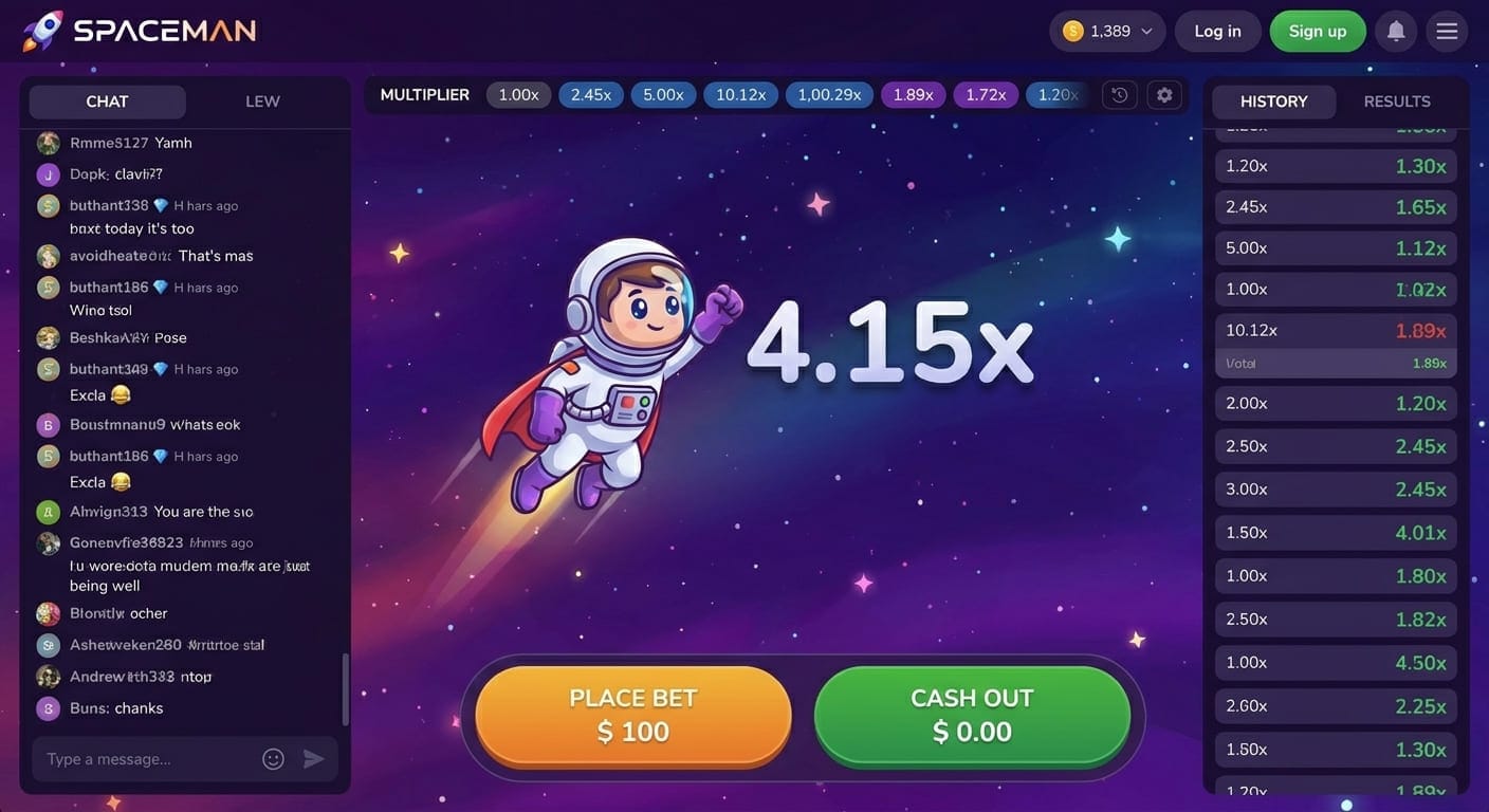 Spaceman interface screenshot