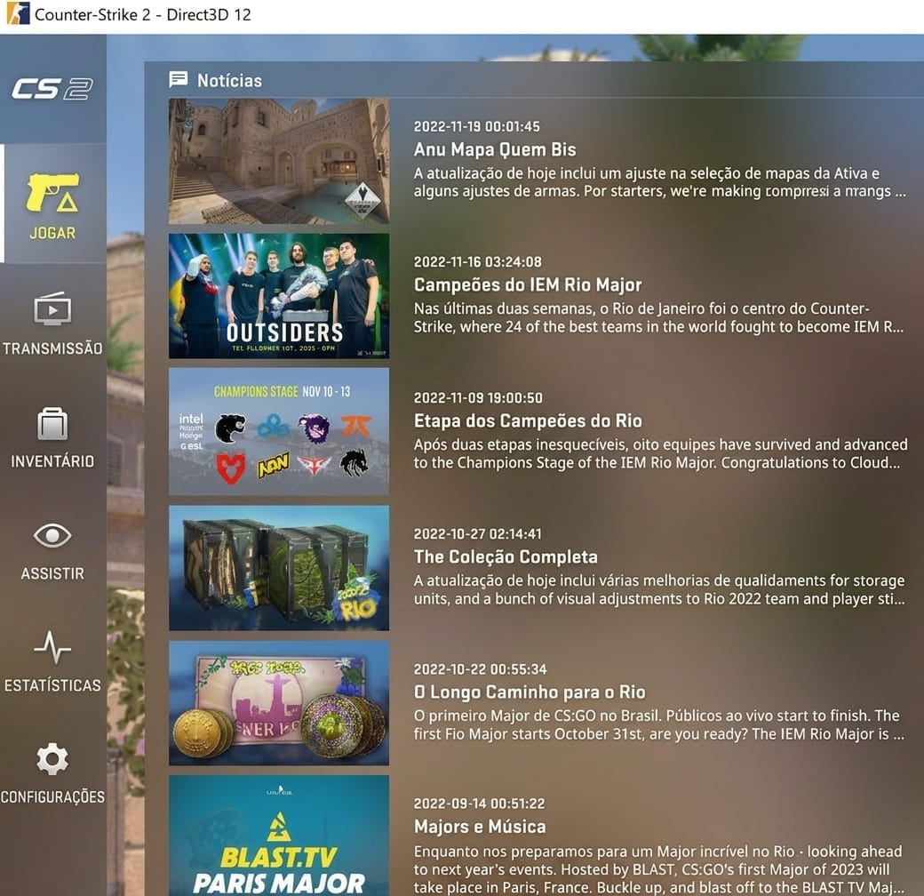 menu Counter-Strike 2&nbsp;