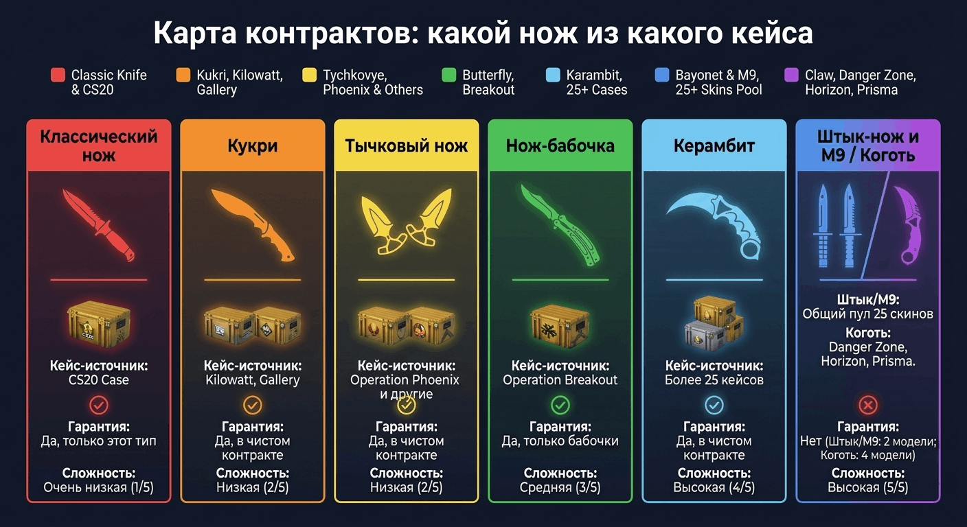 Карта контрактов: какой нож из какого кейса