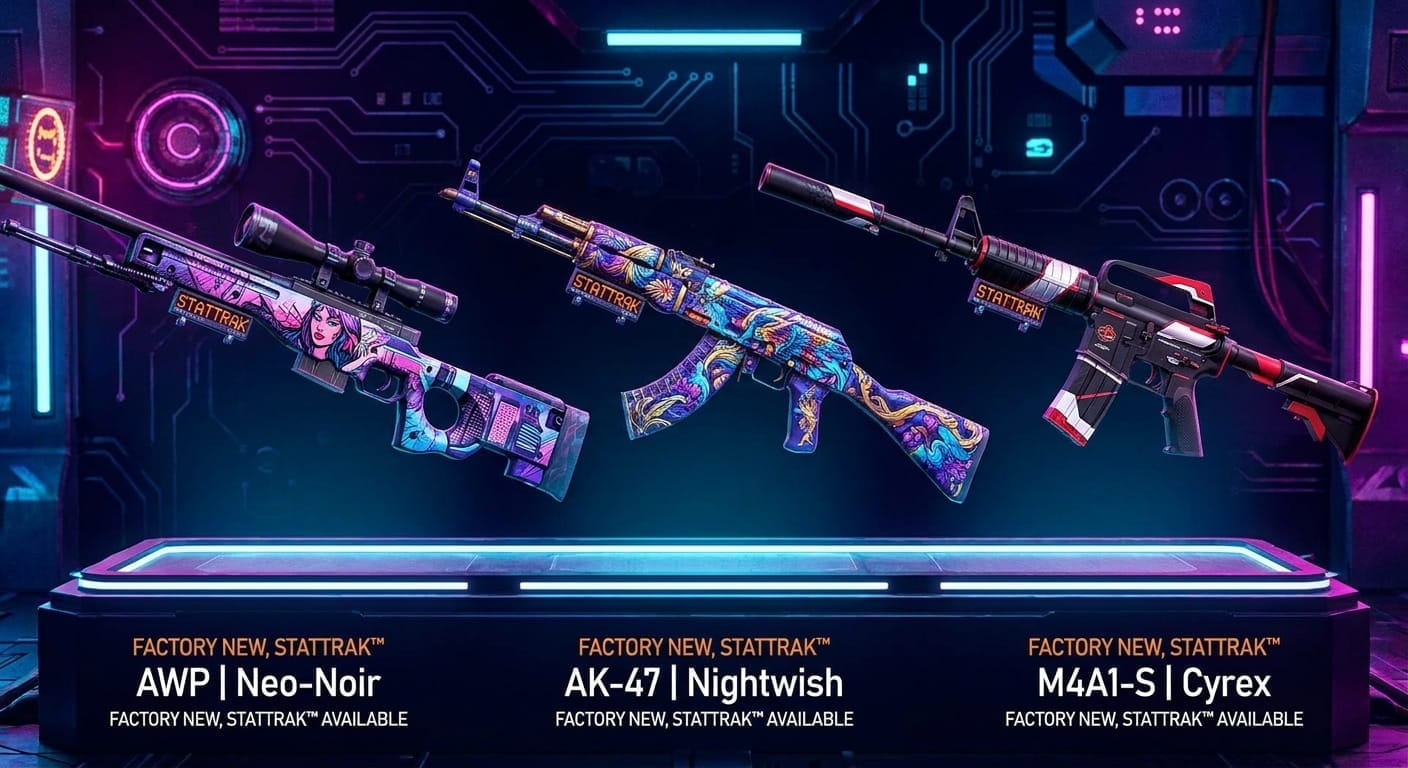 AWP | Neo-Noir, AK-47 | Nightwish, M4A1-S | Cyrex.