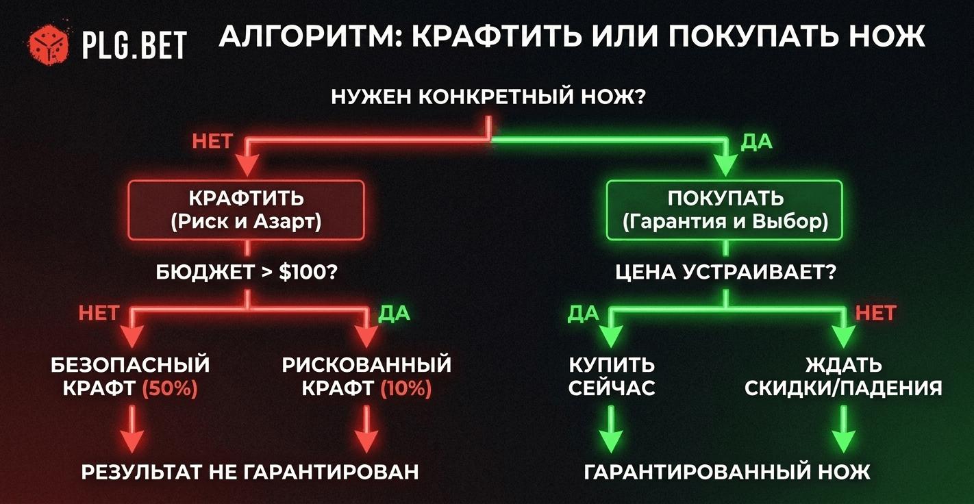 Алгоритм: крафтить или покупать нож